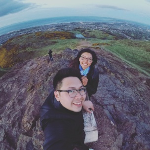 At the TOP of Arthur's Seat